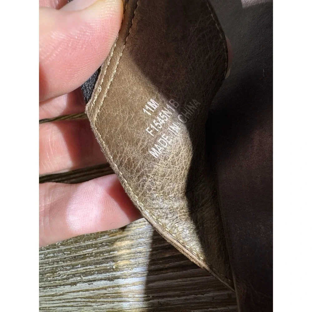 John Varvatos Brown Leather Thong Flip Flops Sandals Men's Size 11 F1545N1B